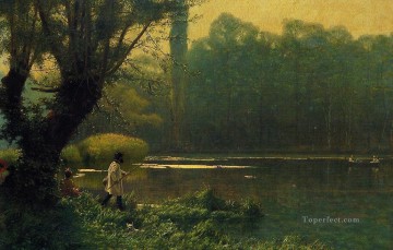 ジャン・レオン・ジェローム Painting - 湖上の夏の午後 ギリシャ アラビア オリエンタリズム ジャン レオン ジェローム